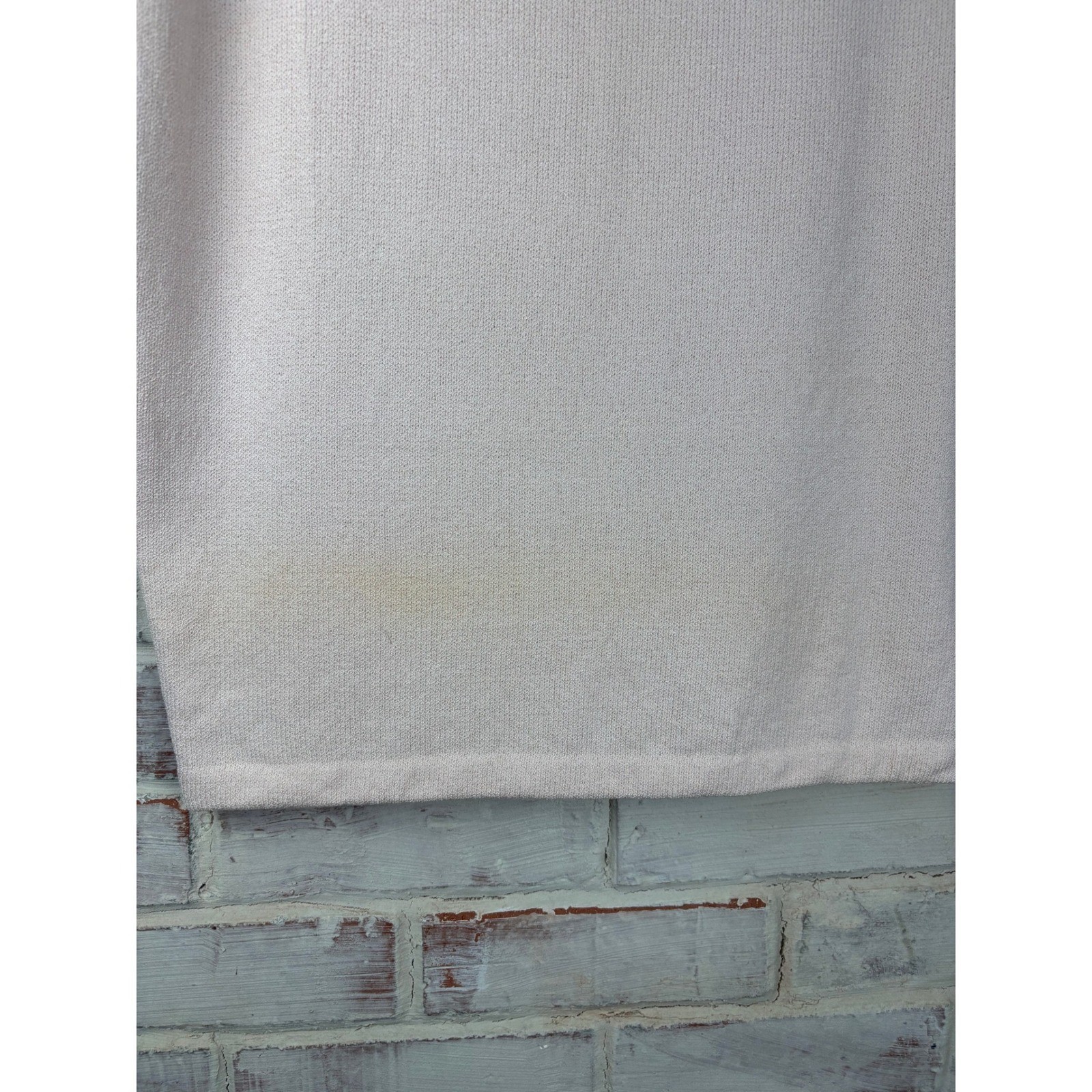 St. John Collection Knit Pencil Skirt Cream Wool Blend Vintage Quiet Luxury