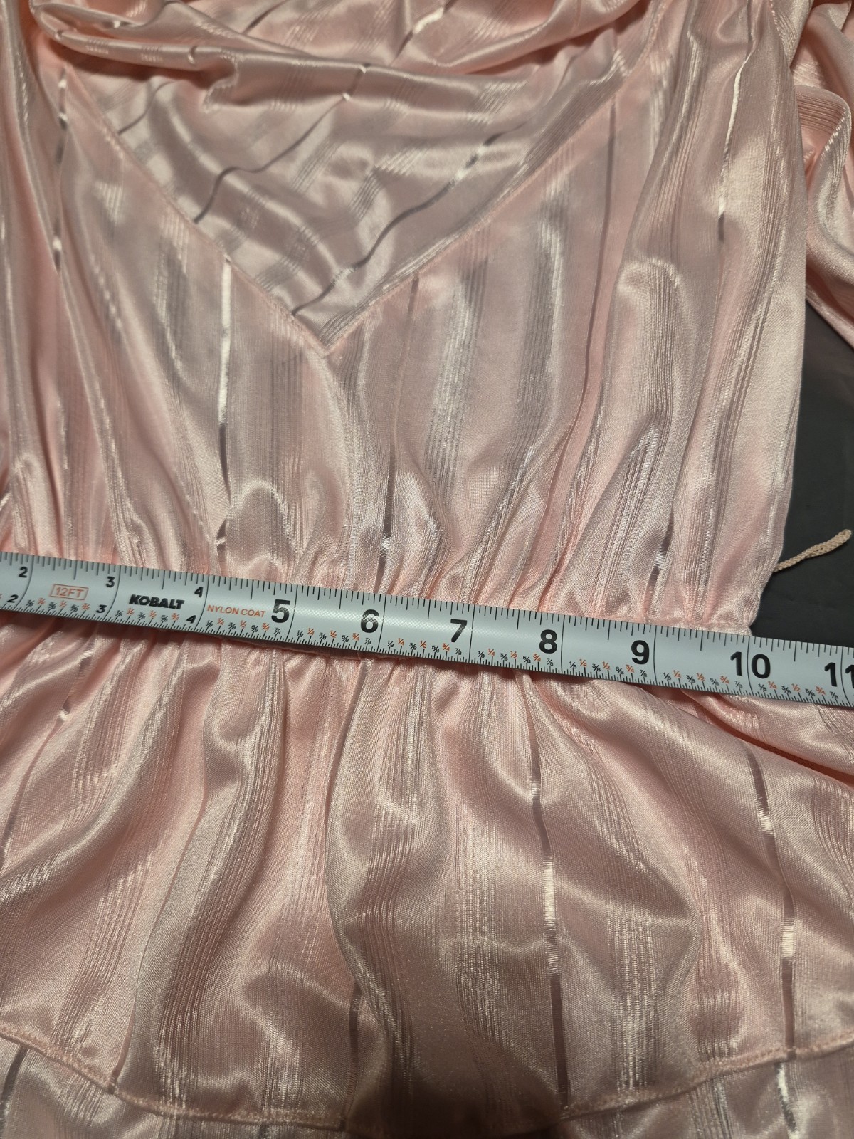 Vintage Pea Patch Women’s Peplum Size 5 Dress Pink Shimmery Stripe Preowned