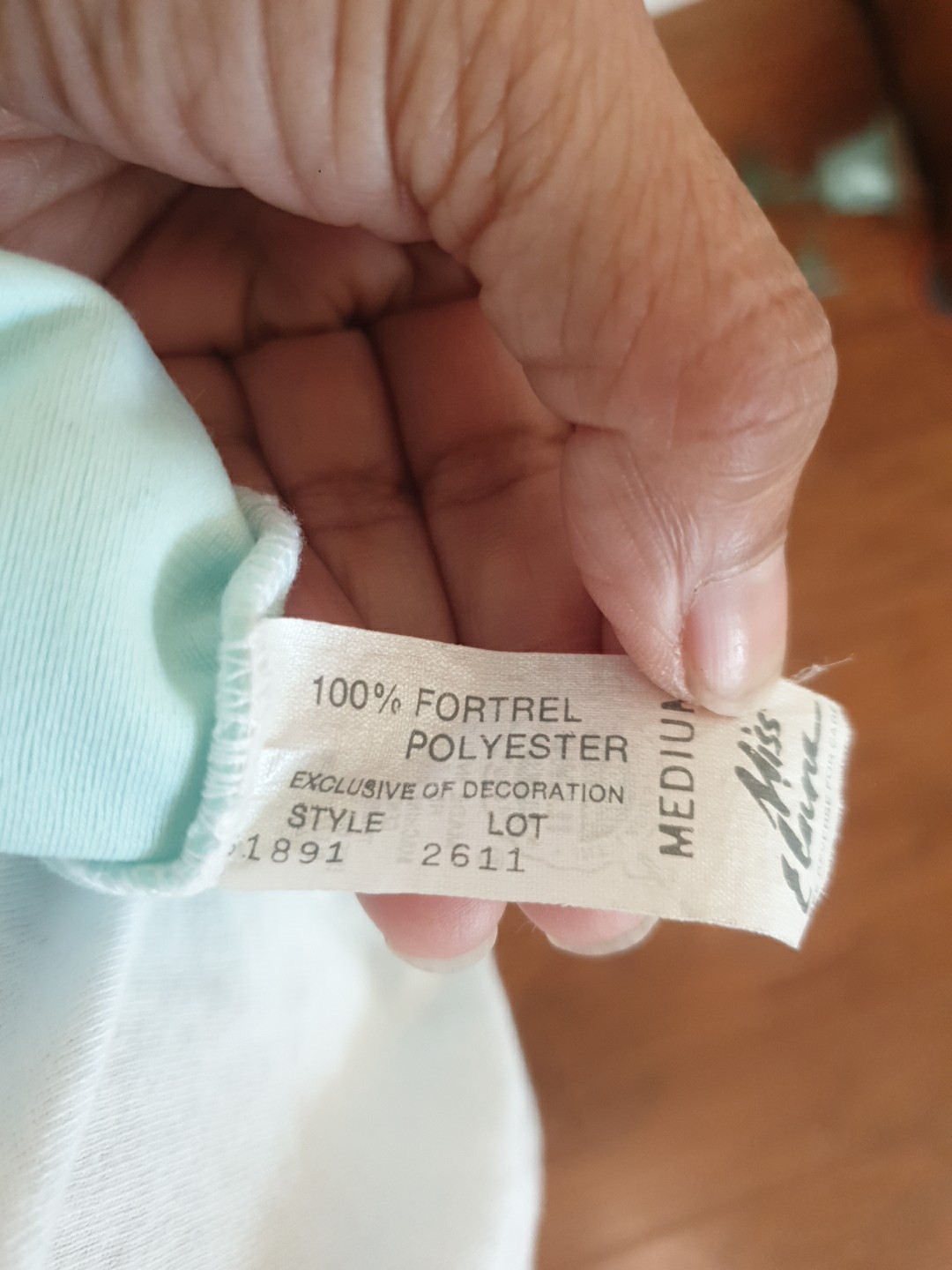 Vtg 80s Miss Elaine Nightgown Full Sweep Robe Sea foam Green Size-M