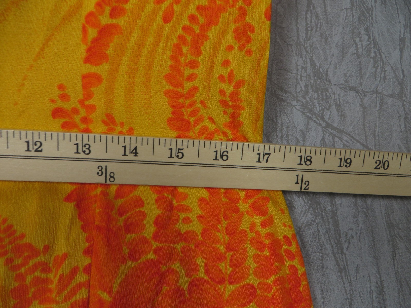 Vintage 1960s Penneys Hawaii Tropical Cotton Maxi Dress Mod Aloha Women Size 12