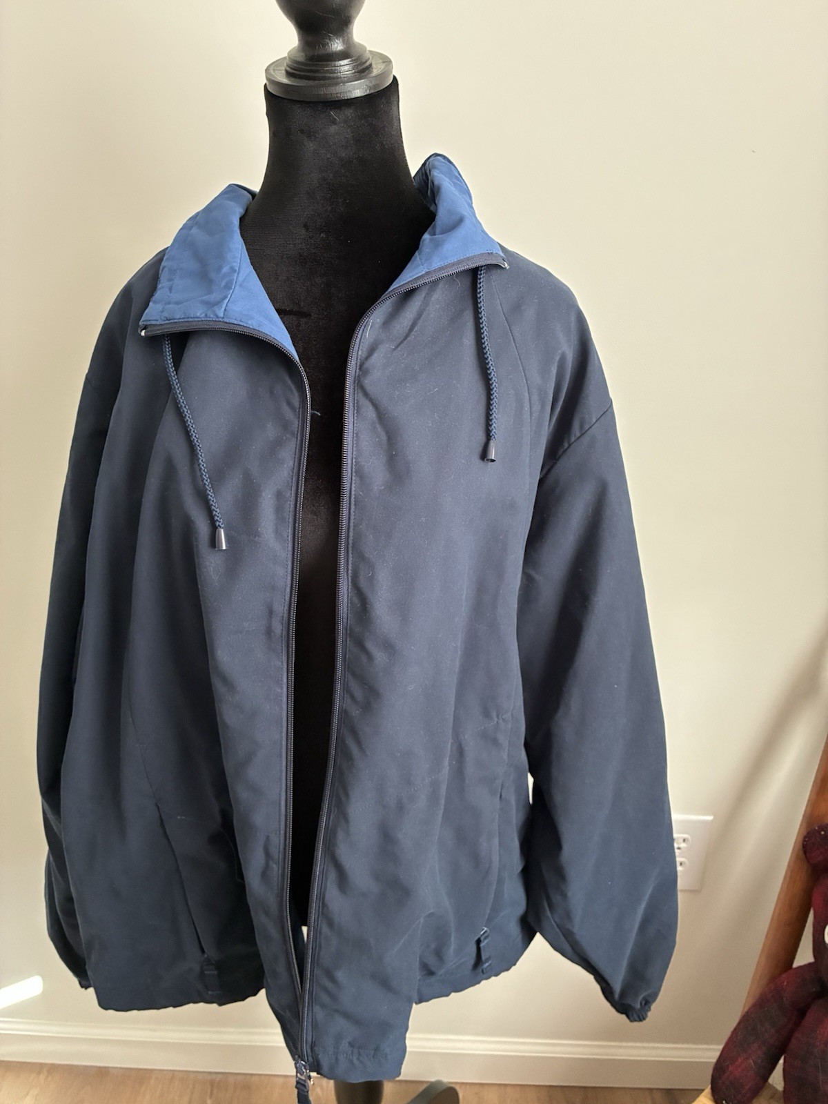 Catalina Womens Running Jogging Track Suit Blue Nylon Full Zip Xtra Large Petite