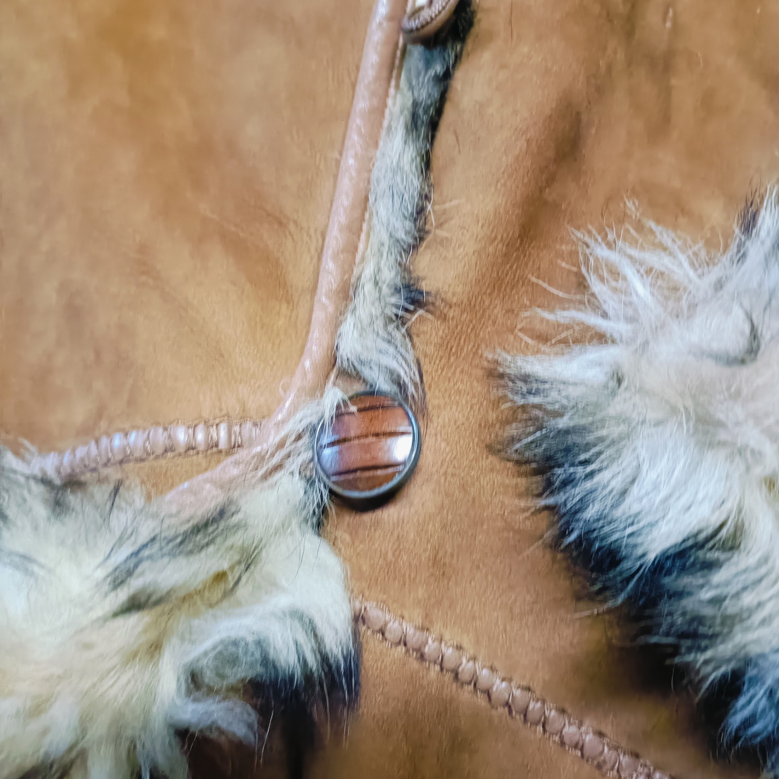 0815 Vintage Real Sheepskin sheep Fur Mouton Mongolian Coat Women