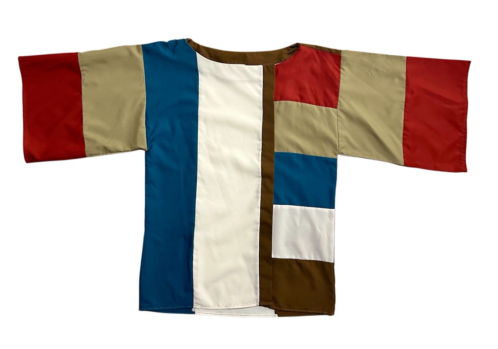 Vintage 1980’s Color Block Secretary Geek Woman’s Retro Blouse Shirt Top S