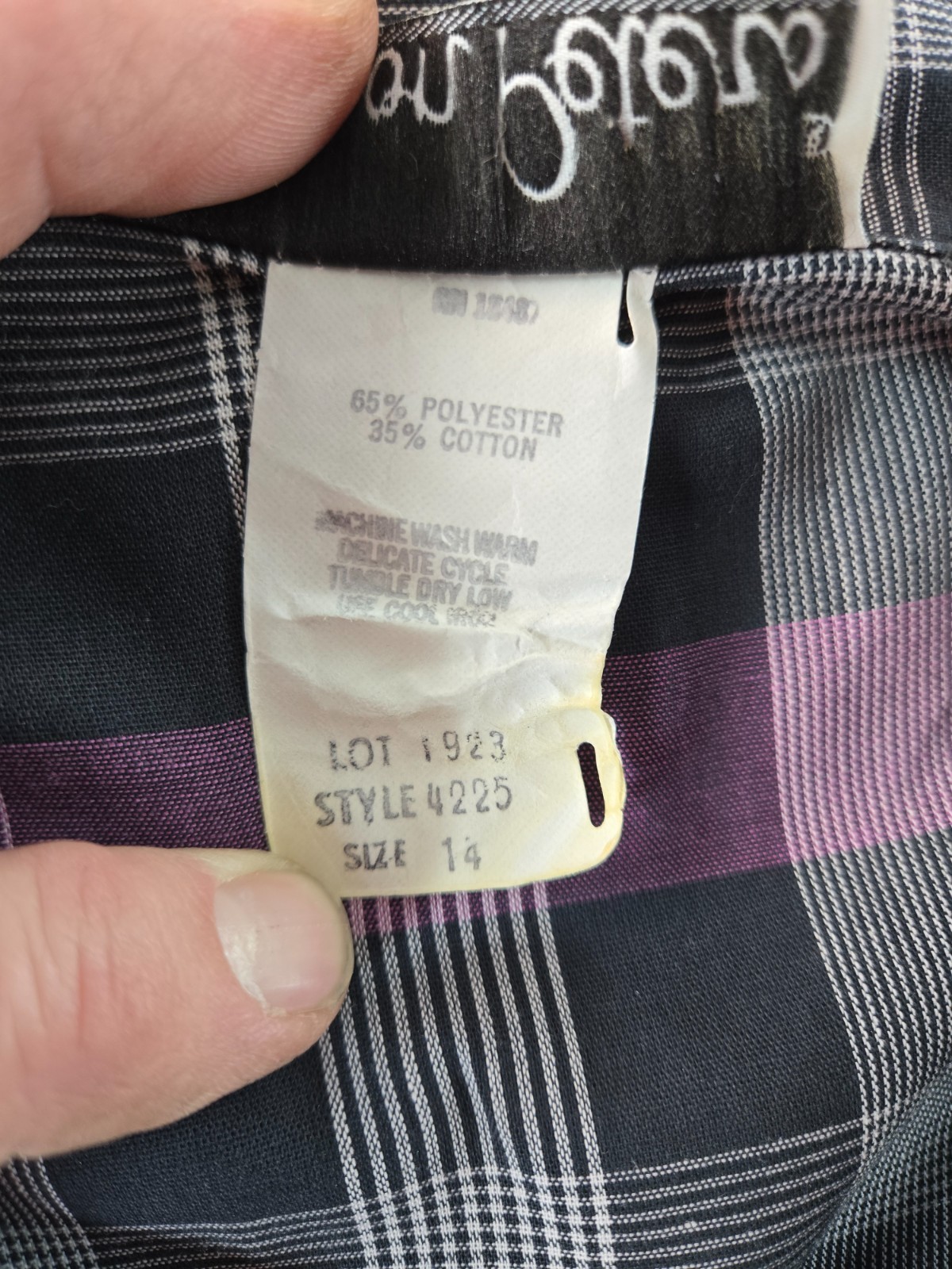 Alison Peters Plaid Swing Dress Size 14 Vintage Tartan Plaid