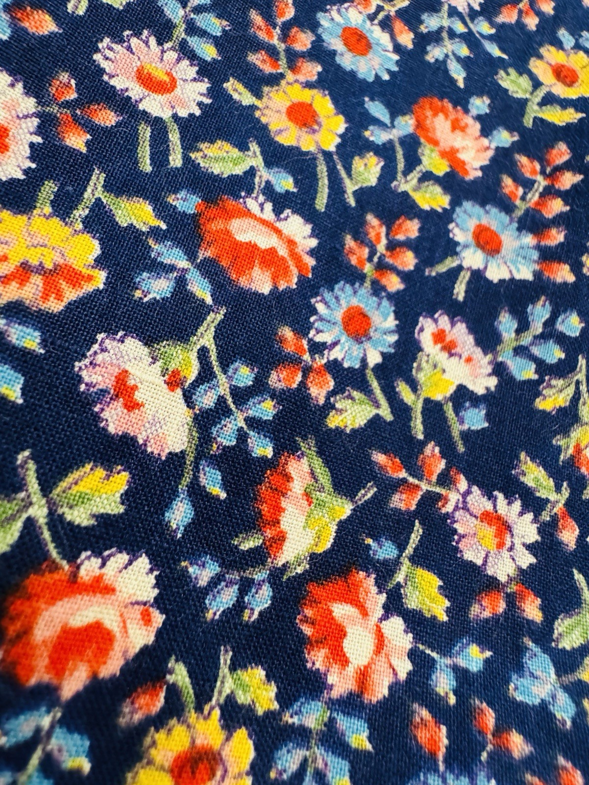 Vintage 100% Cotton DITSY Floral Sleeveless Day Dress w Pockets Stash Project