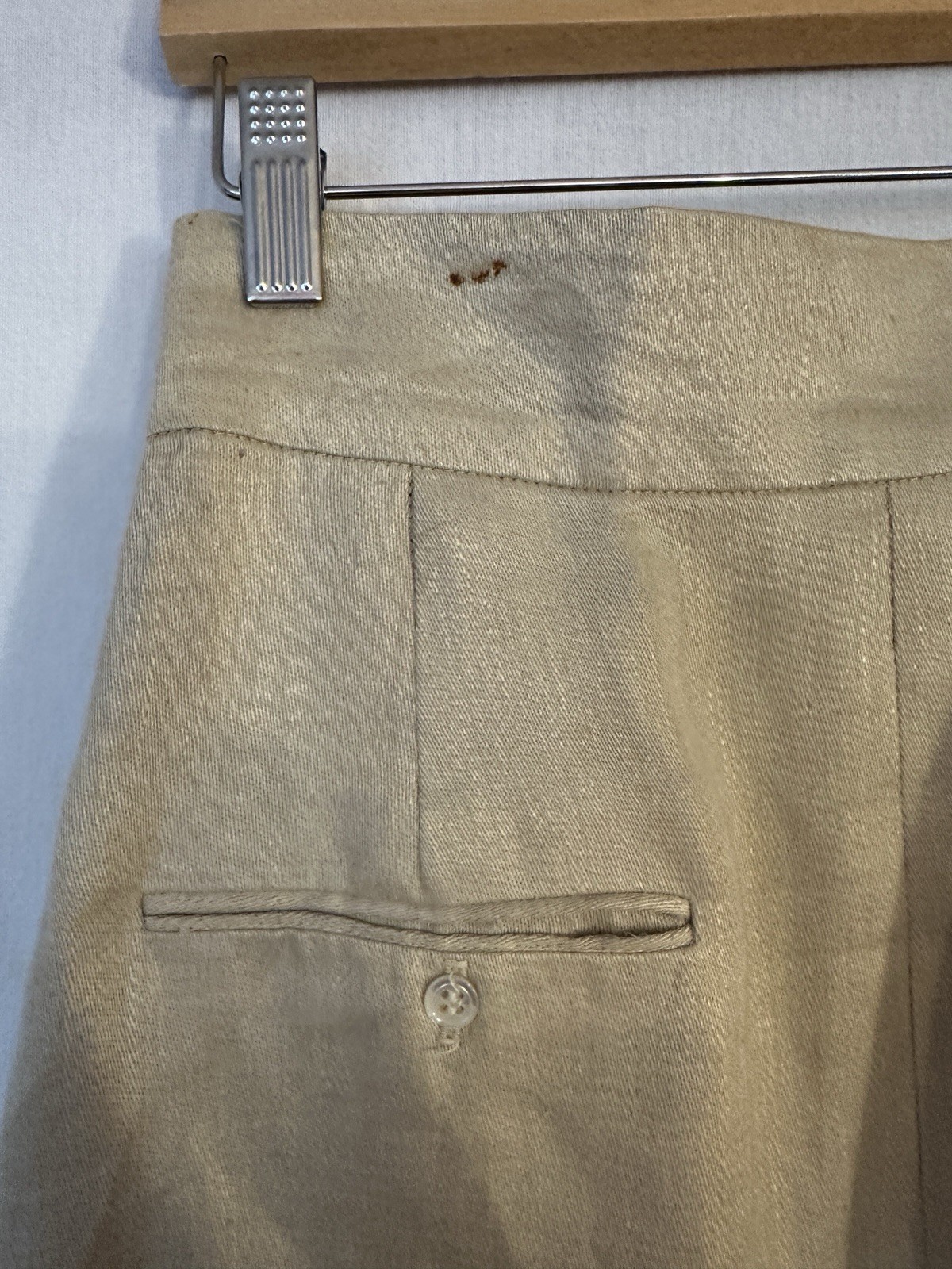 Vintage 1983 Perry Ellis Henri Bendel 100% Linen Wrap Midi Skirt Beige