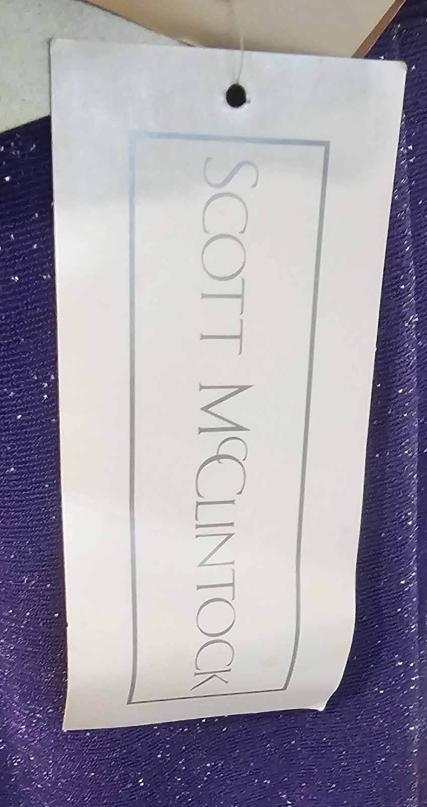 NWT Vintage Scott McClintock Purple/Silver Form Fitting Dress, Size 8