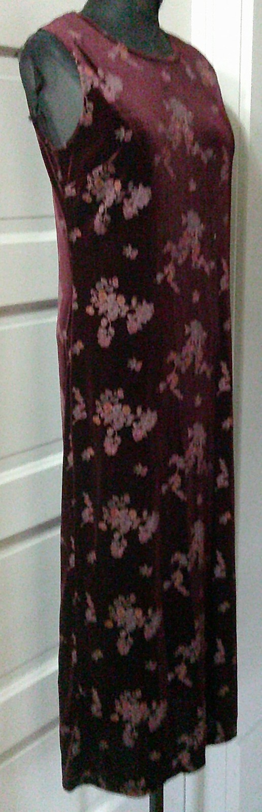 USA Made DRESSING CLIO Burgundy Floral Dress & Coordinating Jacket Velour PL