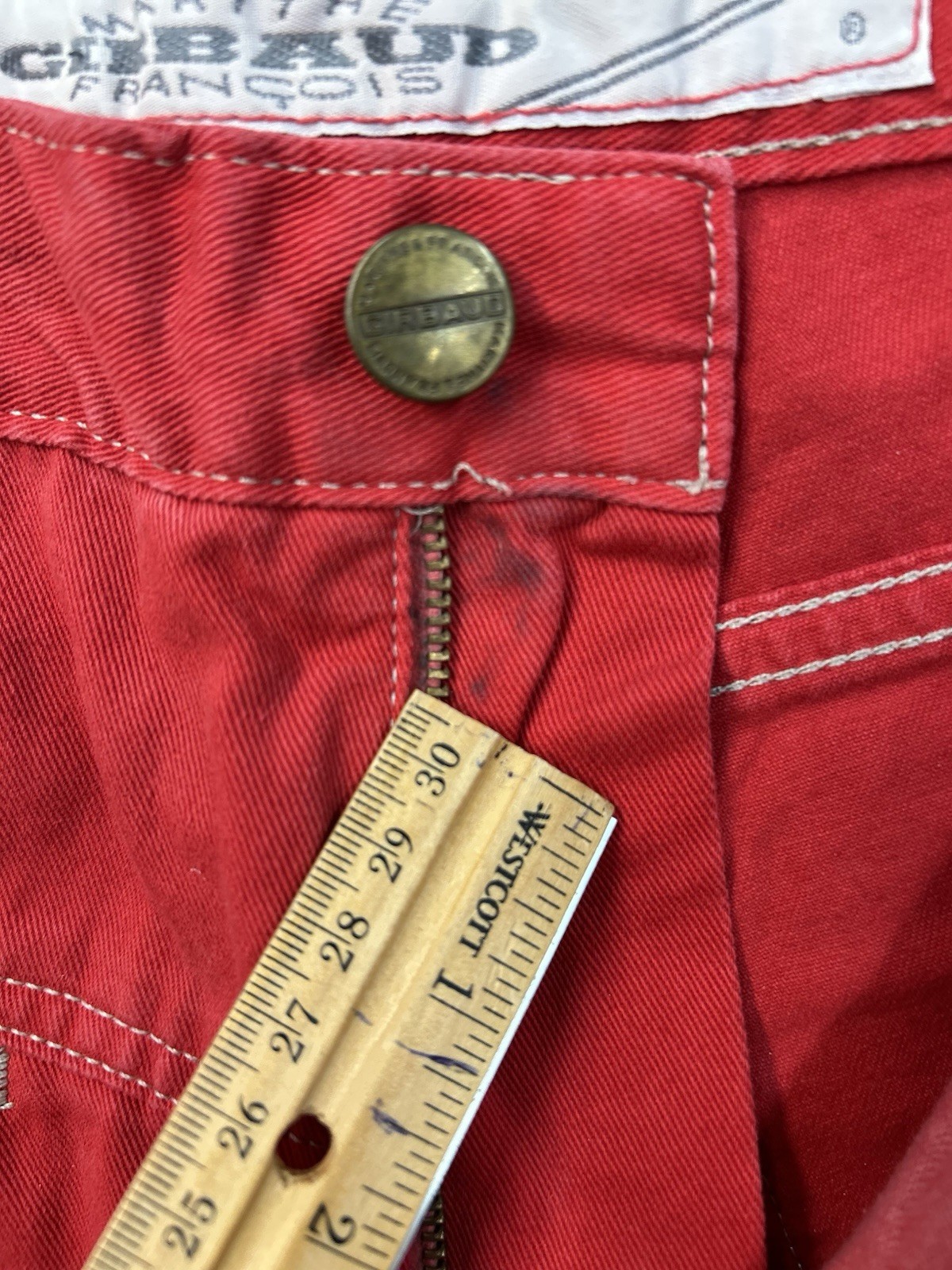 Pedal Pusher’s Vintage Red Size 9-10 100 % Cotton Made In USA