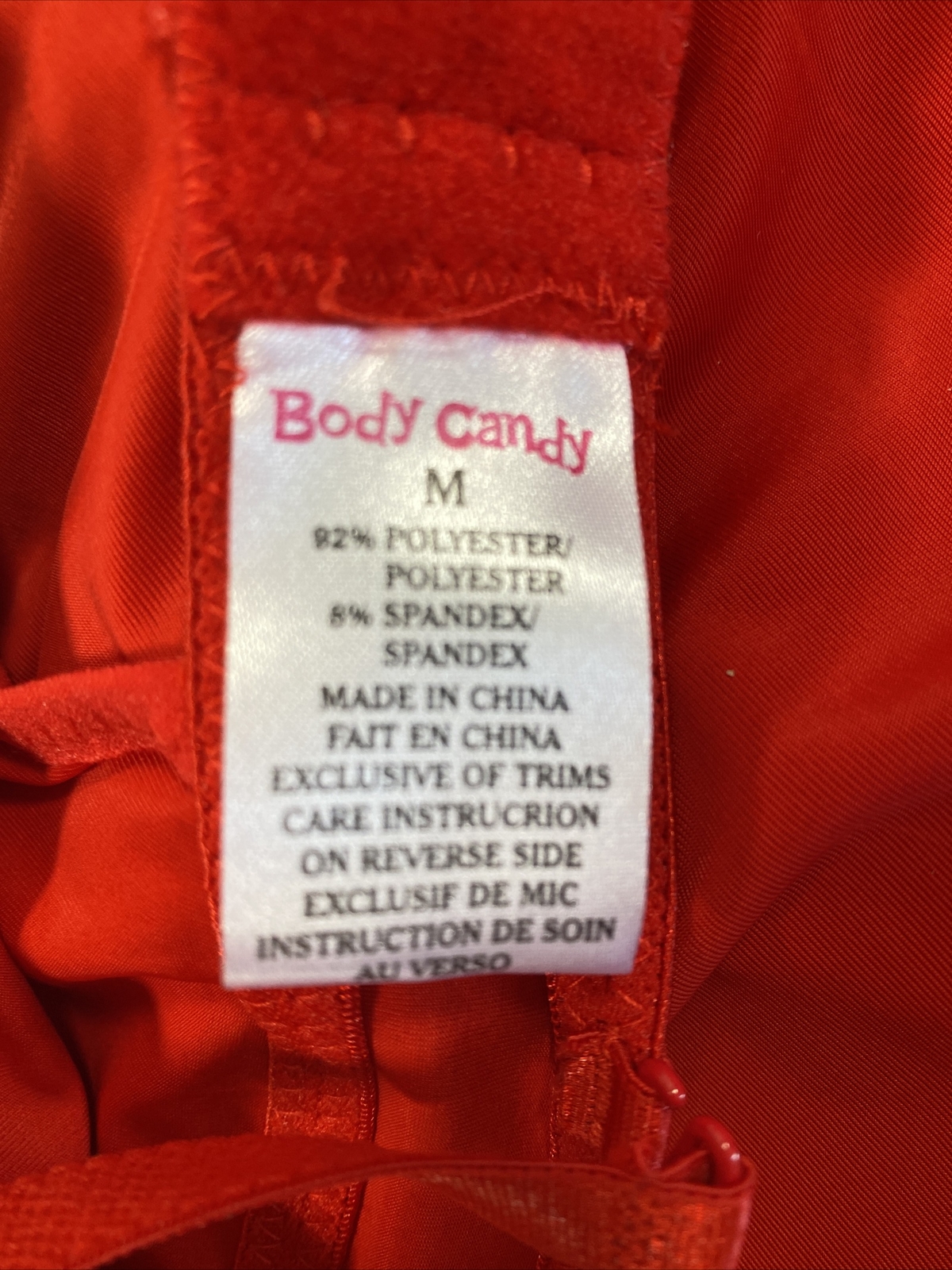 Body Candy Nightie Womens Medium Underwire Santa Mrs Claus Adjustable Faux Fur