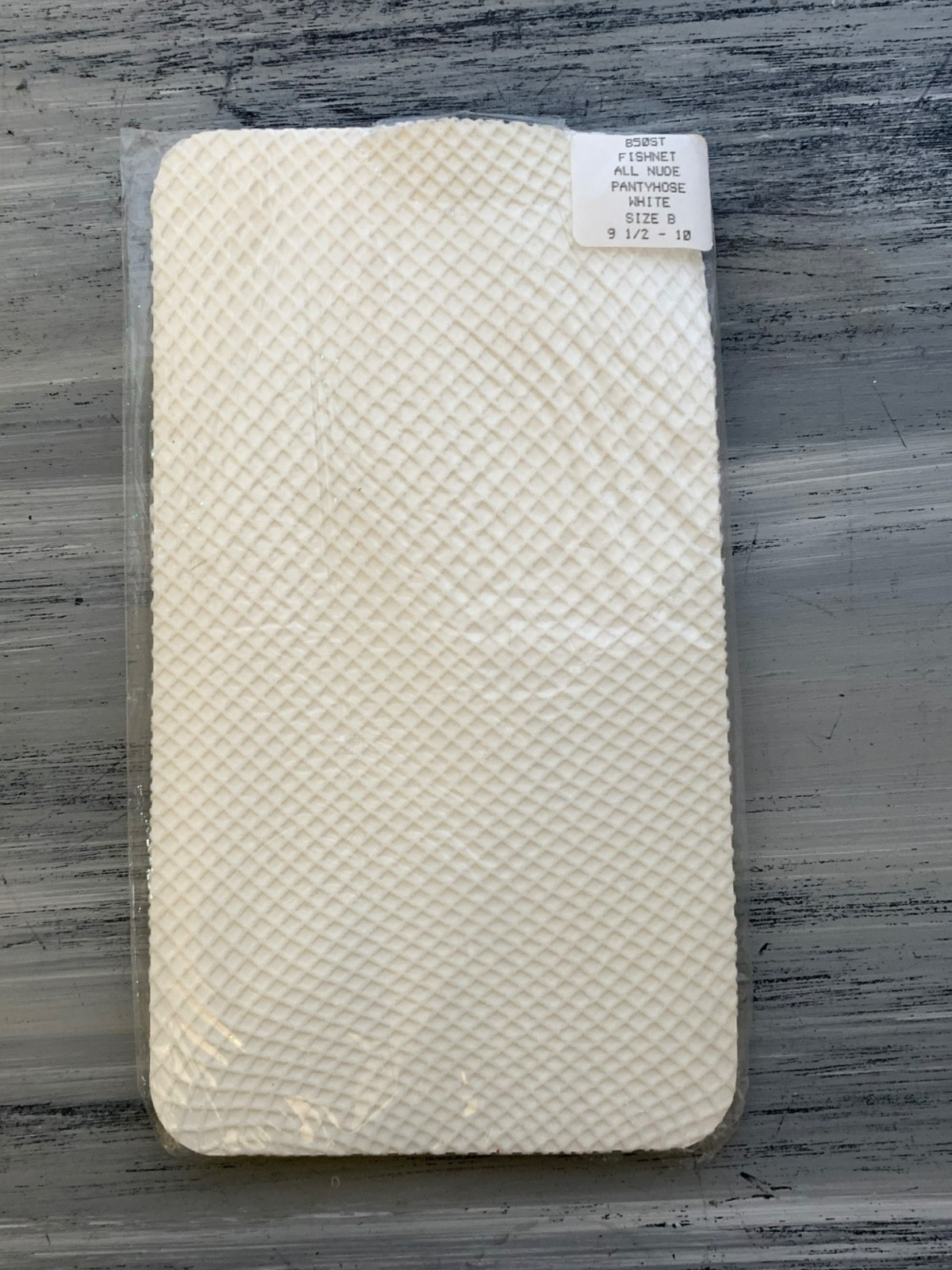 VTG Fishnet All Nude White Pantyhose Size B 9 1/2 – 10 Hosiery Retro