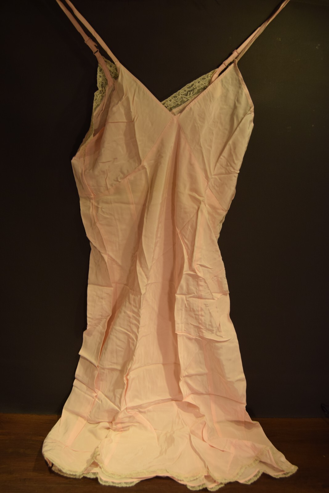 Vintage Spotlight 40s-50s Pink Slip Rayon Satin Full Slip Gown Slip 36