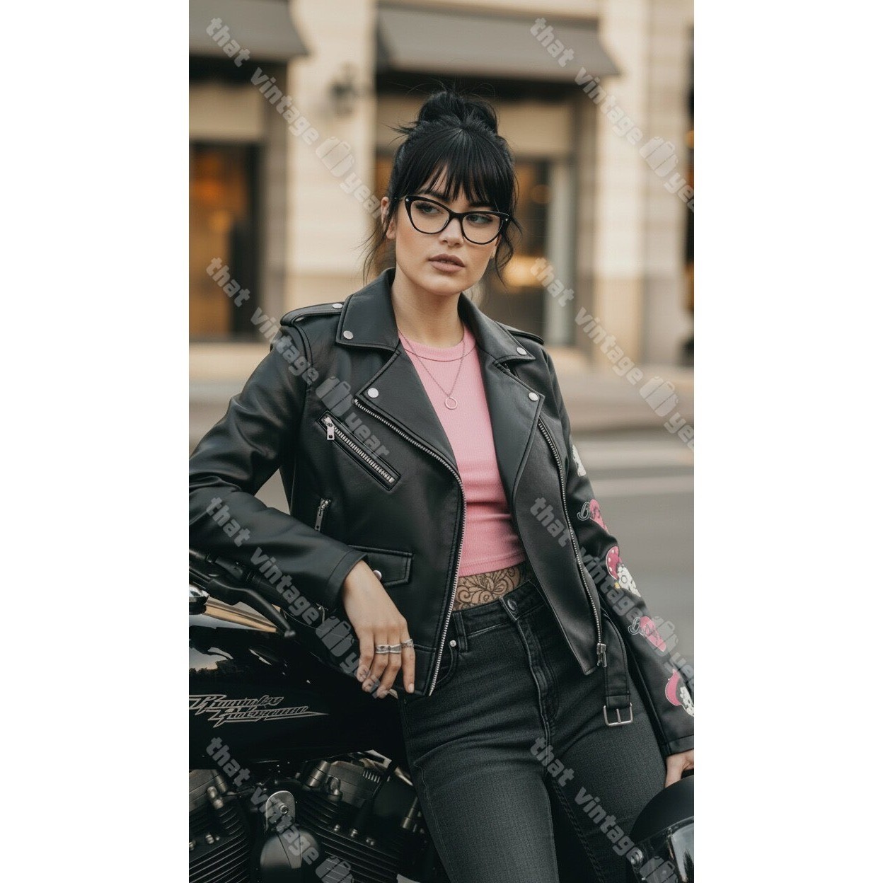 Dolls Kill Betty Boop Moto Faux Leather Jacket „A Little Ditty”, Large