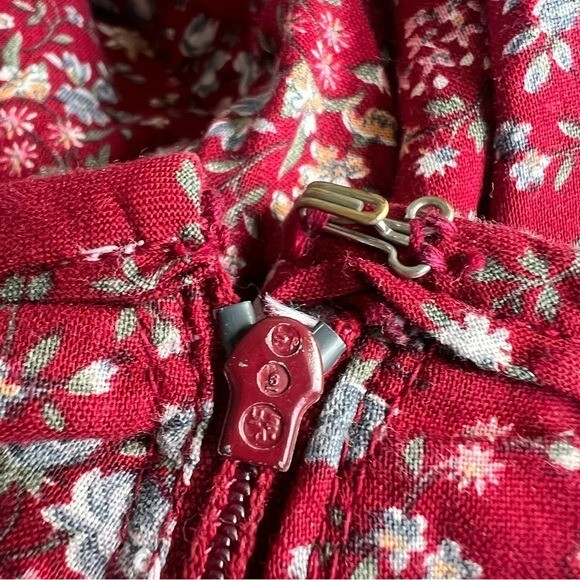 VTG Hilda Hawaii Cottagecore Prairie Maxi Sundress Ruffle Lace Calico Floral Sm