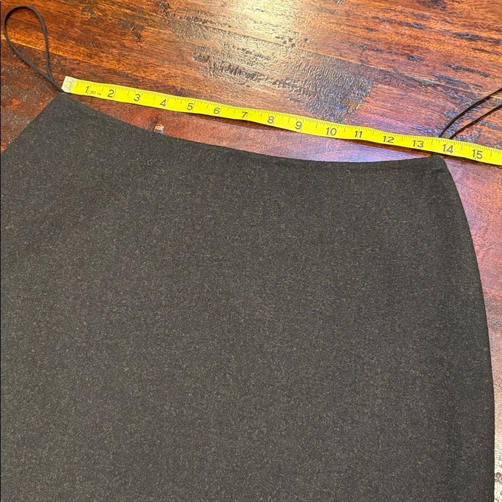 Vintage Ralph Lauren Felted Wool Skirt Dark Grey 6 *As-Is*