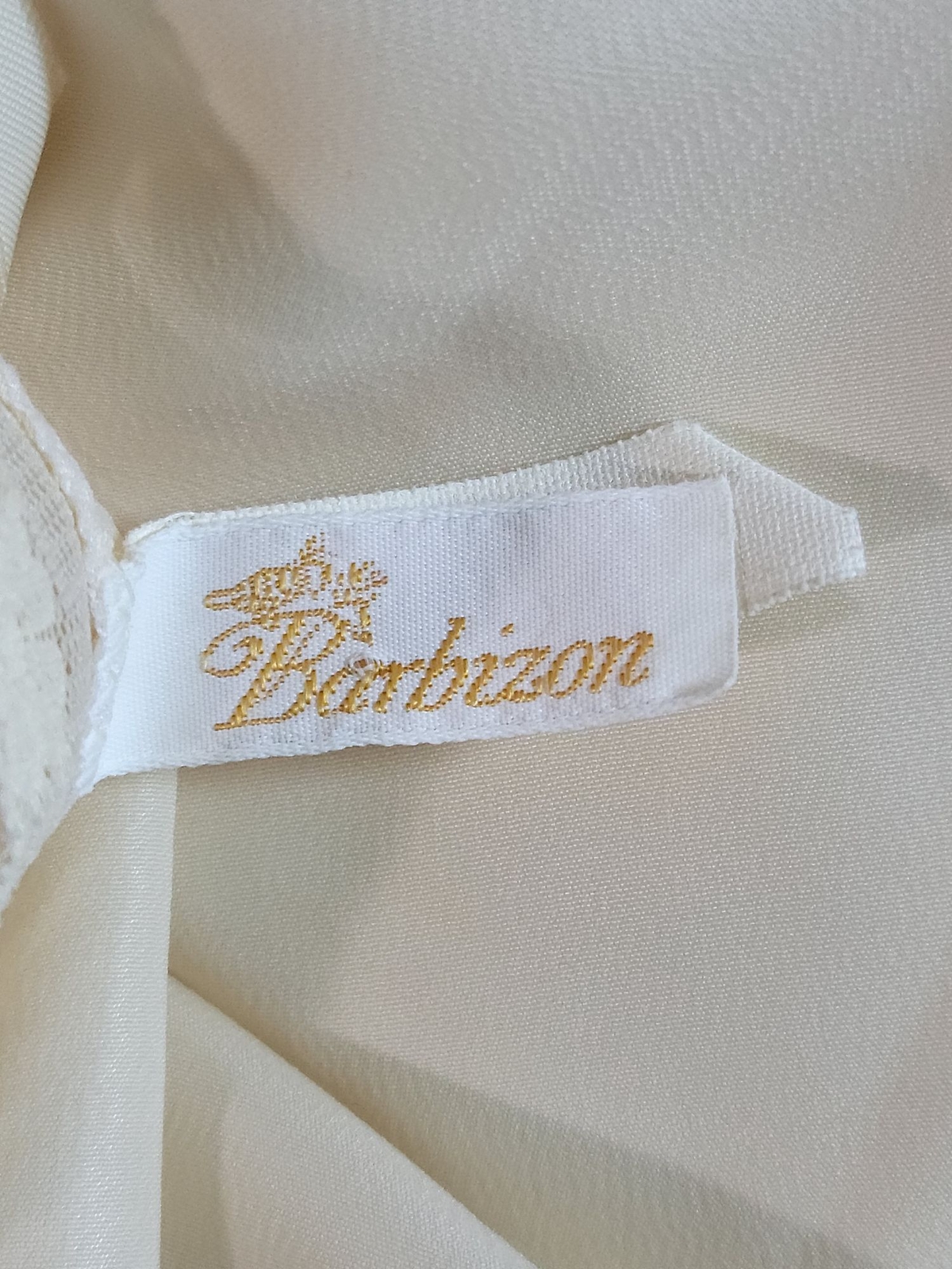 Vintage Lace Slip Dress Cream Barbizon Crepe Remarque 34 Adjustable Straps