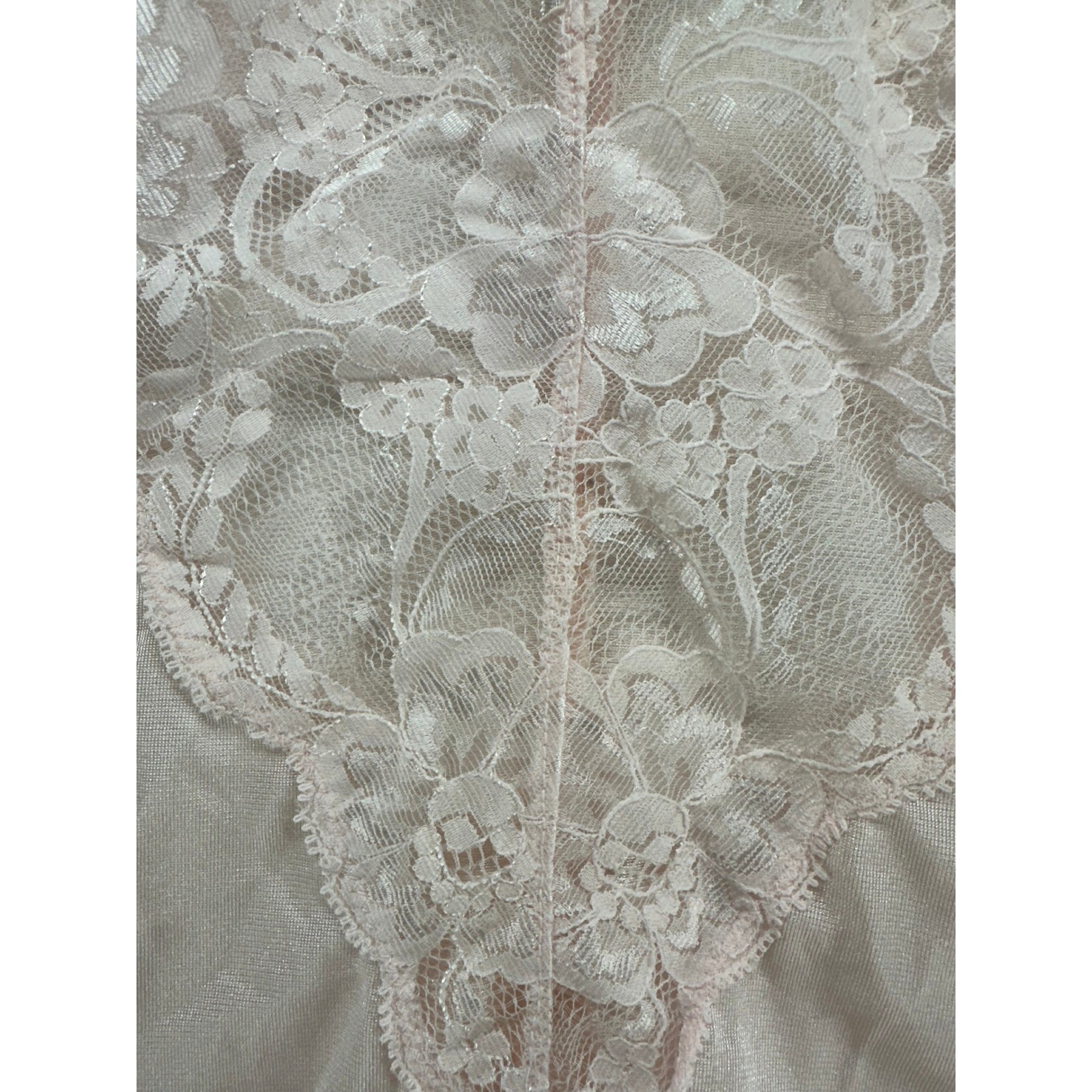 Pandora Vintage Lace Camisole Light Pink Swiss Dot Mesh V-Neck Lingerie Top