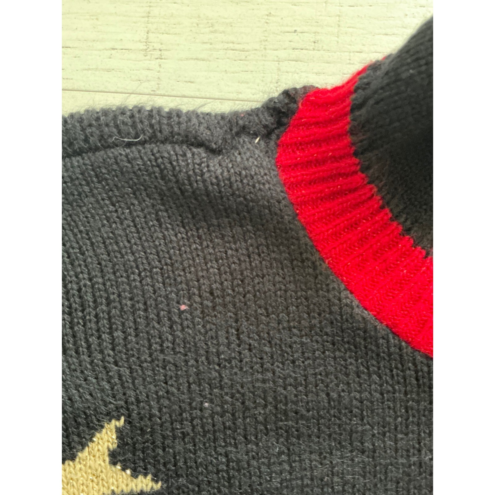 Vintage JJ Browne Betty Boop Christmas Sweater Black Red Knit Pullover Medium 2X