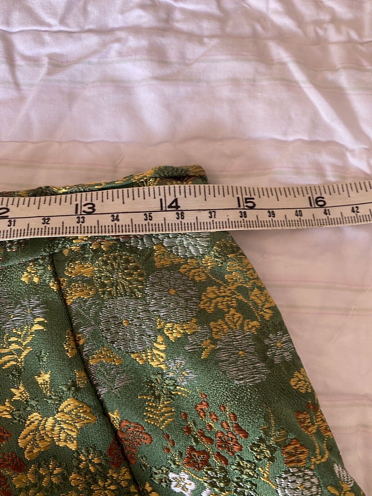 Vintage 1960’s Hand Tailored 2 Pc. Asian Brocade Neru Collar Suit