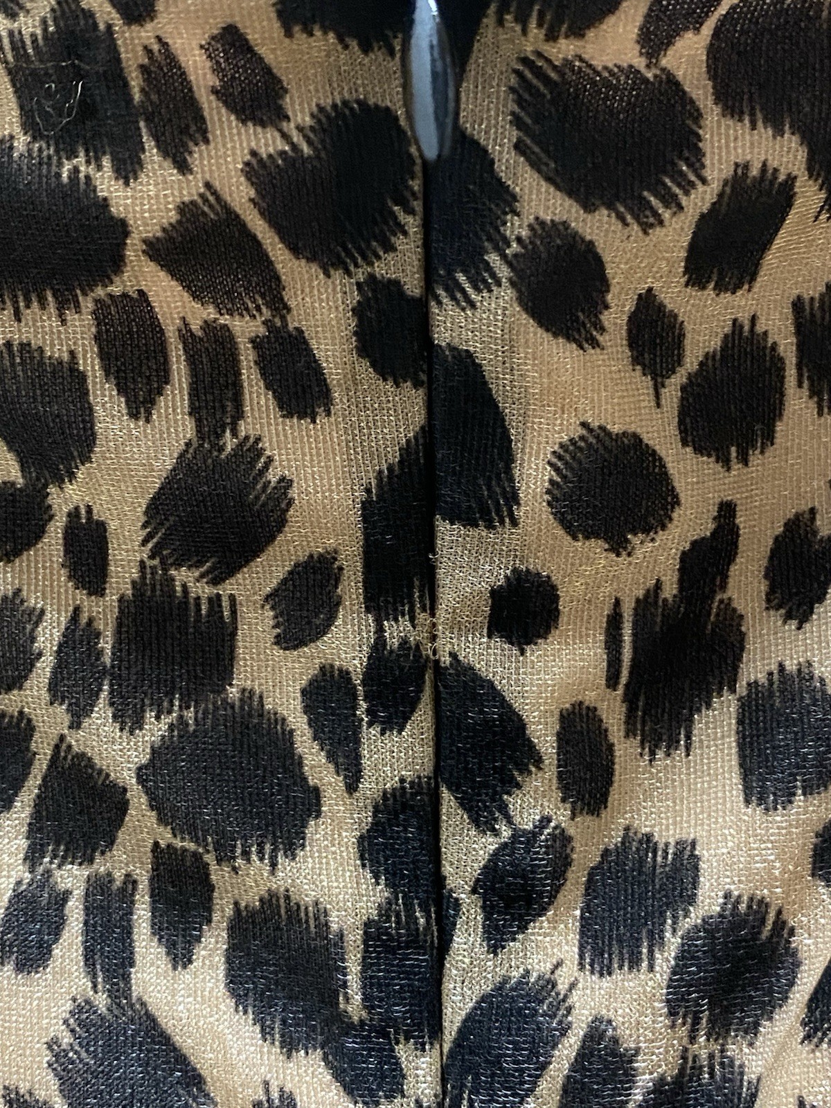 Vintage Y2K Joseph Ribkoff Leopard Print Black/Gold Shimmer Slip Dress Sz. 8