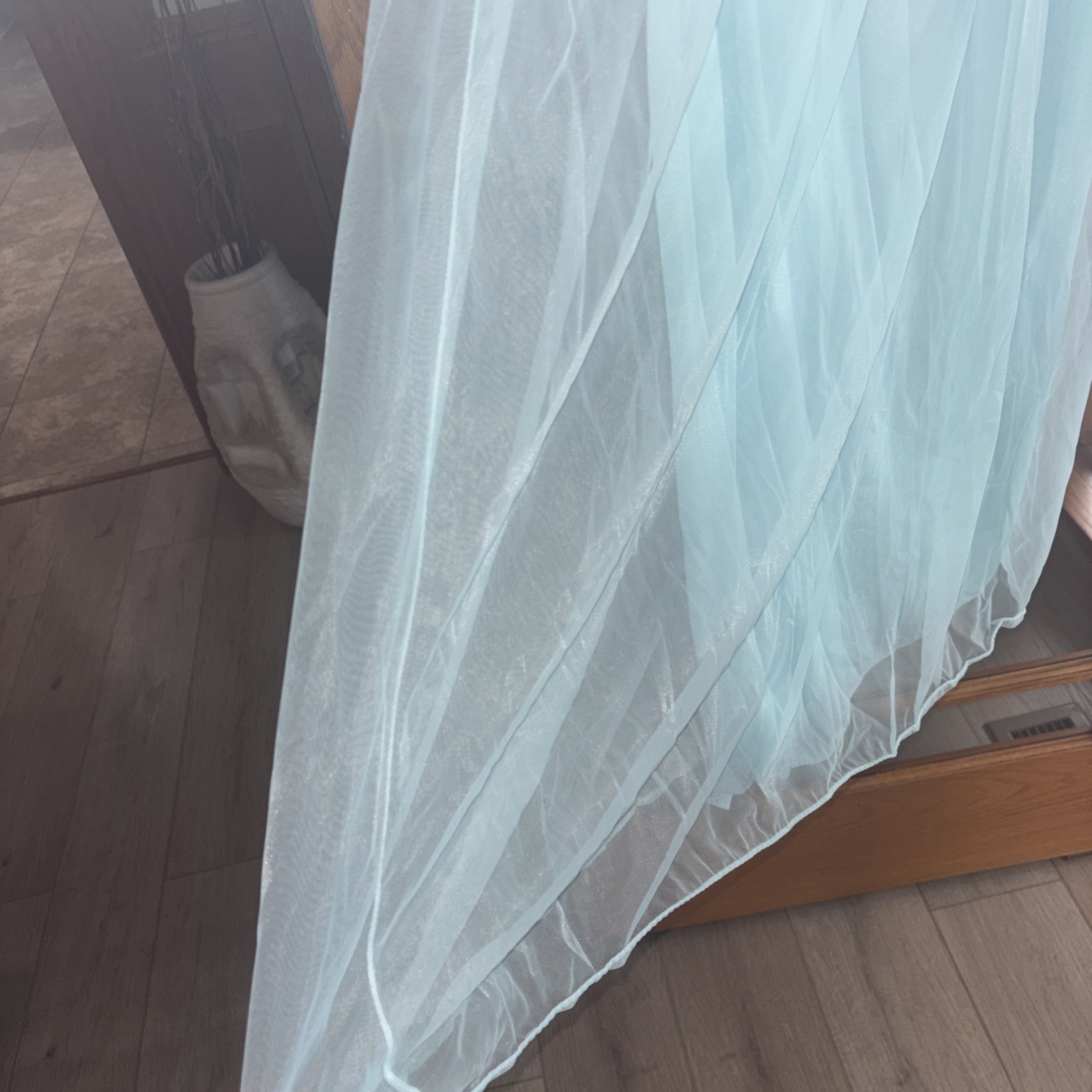 Vintage Avian Aqua Nylon Lingerie Nightgown Medium