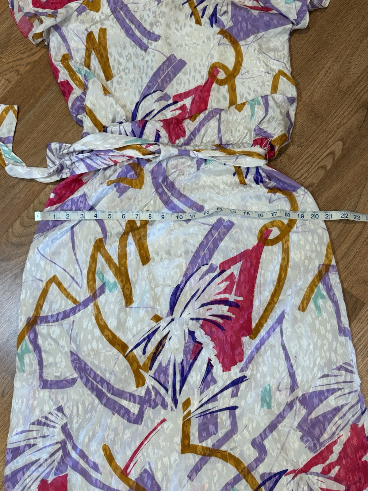 Vintage 80s Silky Flowy Floral Polyester Midi Dress Sz 10 Career Golden Girls