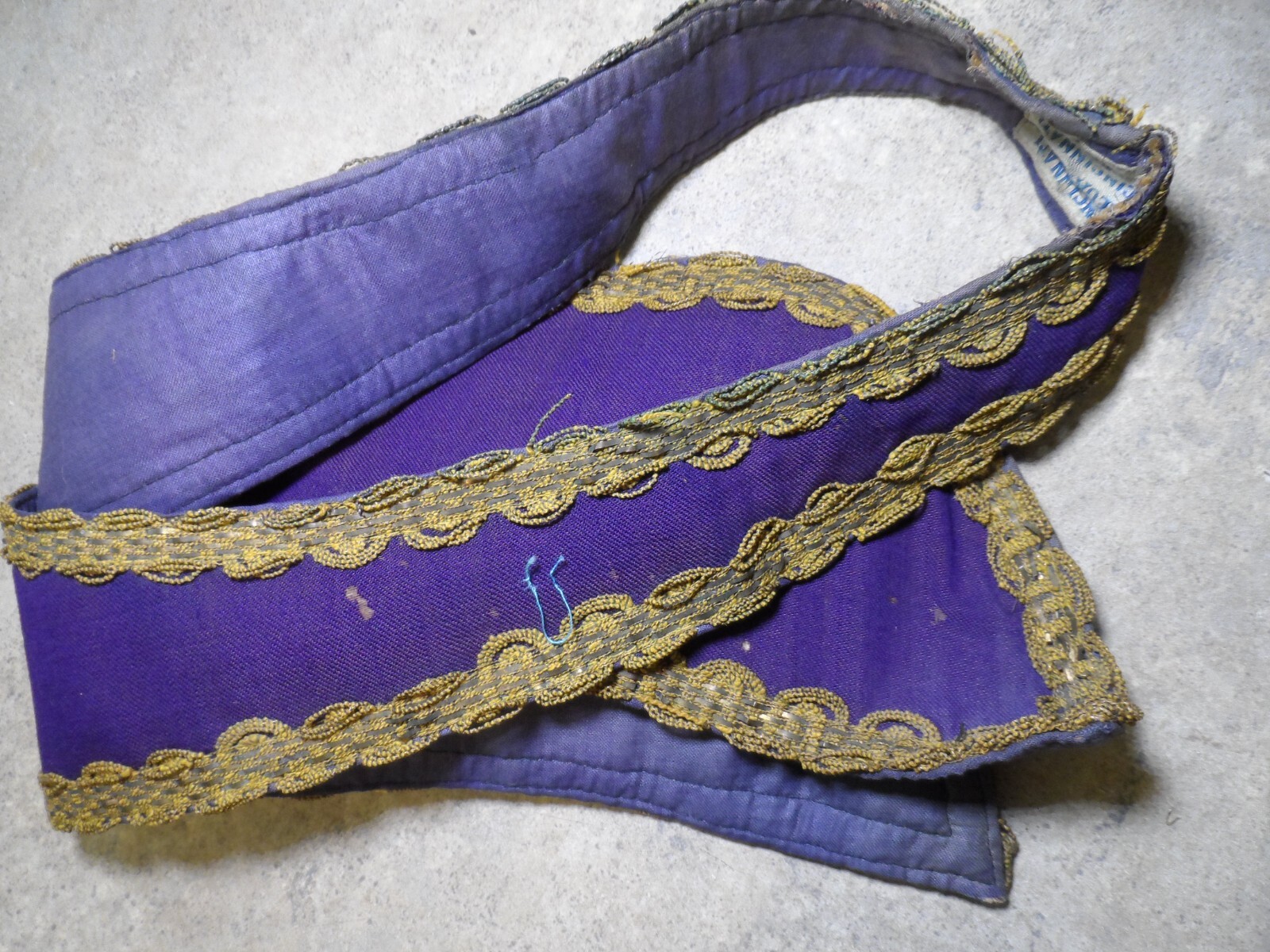 LOT Metallic TRIMMED Sleeveless Woman’s TOP Gold Metallic Lace & MASONIC COLLAR