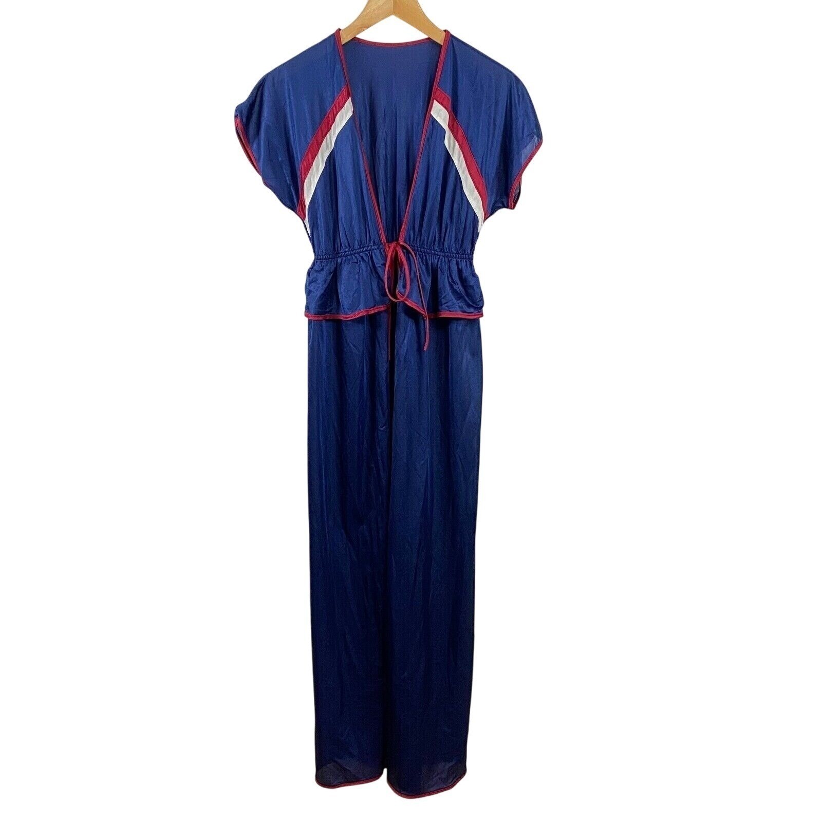 Vintage Bradley Womens Deadstock Superbrite Union Made Maxi Robe sz M Blue NWT