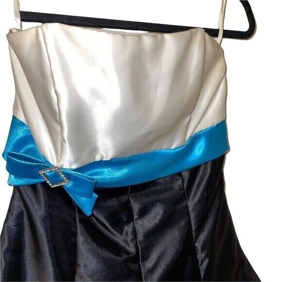 VTG Jessica McClintock Gunne Sax Strapless Satin Tulle Dress Size 7 Juniors