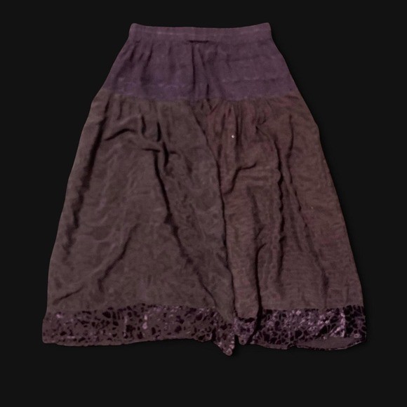 URU purple muave rayon skirt made in USA vintage whimsy one size