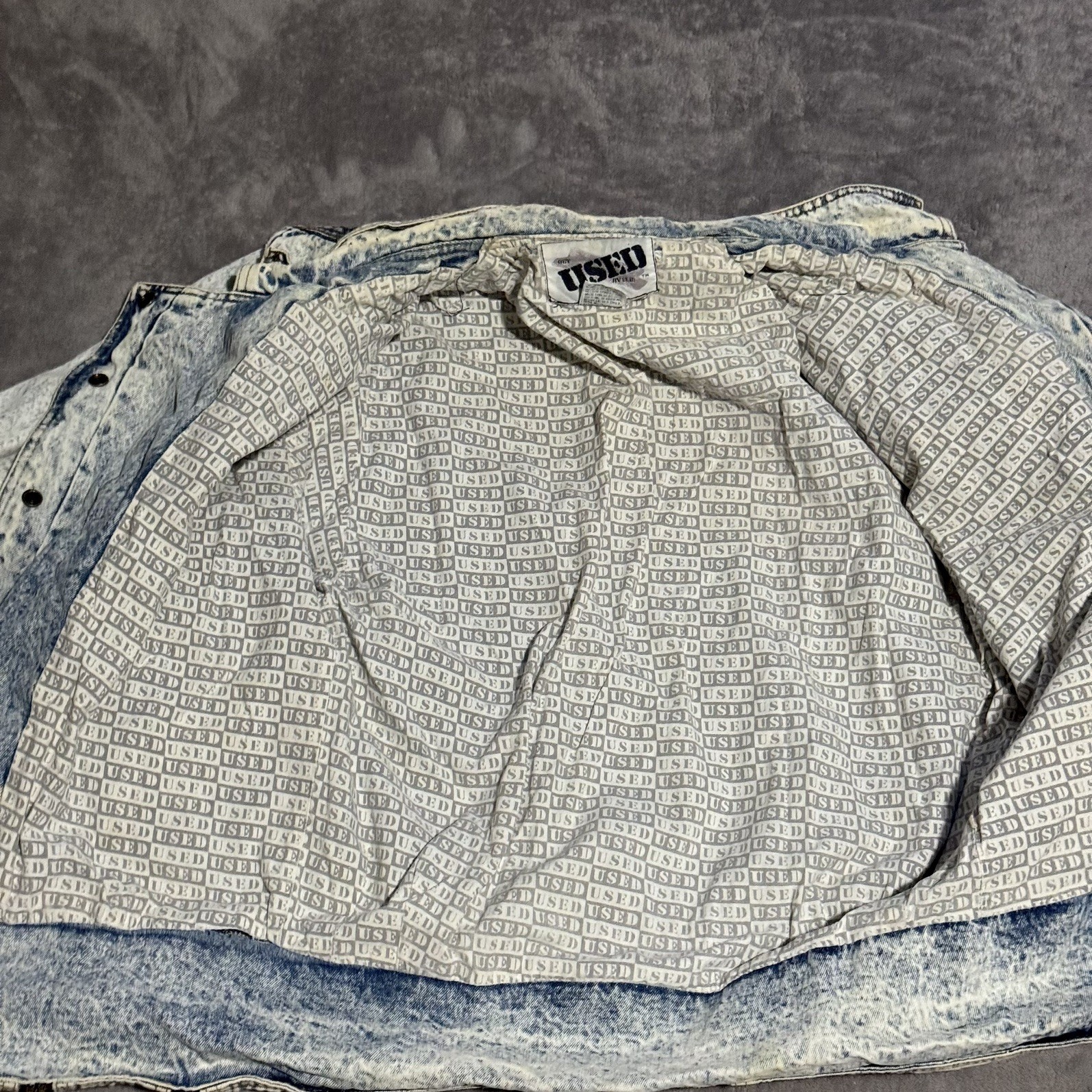 Vintage Get Used by Elie Jean Jacket Acid Wash Punk Rock Grunge Rap Women’s L