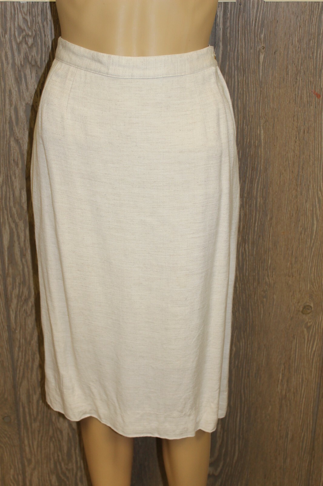 VTG 60s „GILBERT ORIGINAL” LINEN TWEED LINED A-LINE WIGGLE PENCIL SKIRT 25w
