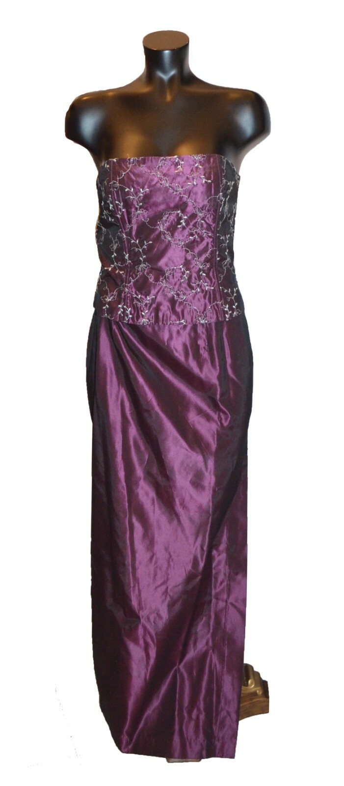 Jessica McClintock Vintage 80s 90s Purple Taffeta Party Prom Dress size 5