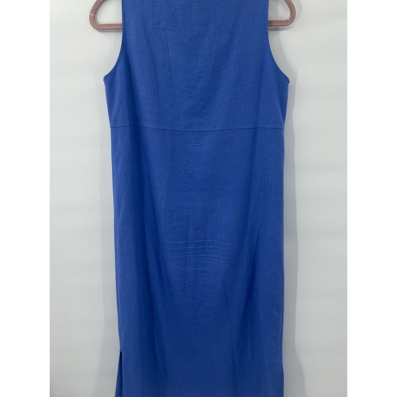 Vintage 90s Positive Attitude Blue Linen Blend Dress Jacket Set 6 NWOT 1180