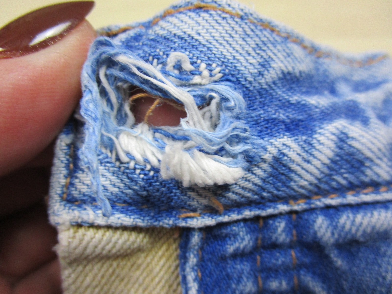 Vintage 90s Zena High Rise Denim Jean Shorts Womens (29″ Waist) Colorblock