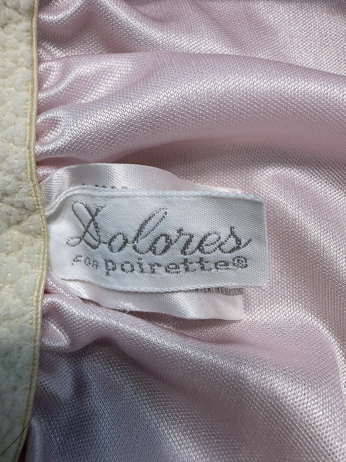 Dolores For Poirette vintage pink satin lace lingerie 2pc Set 70s Pin-Up Boudoir