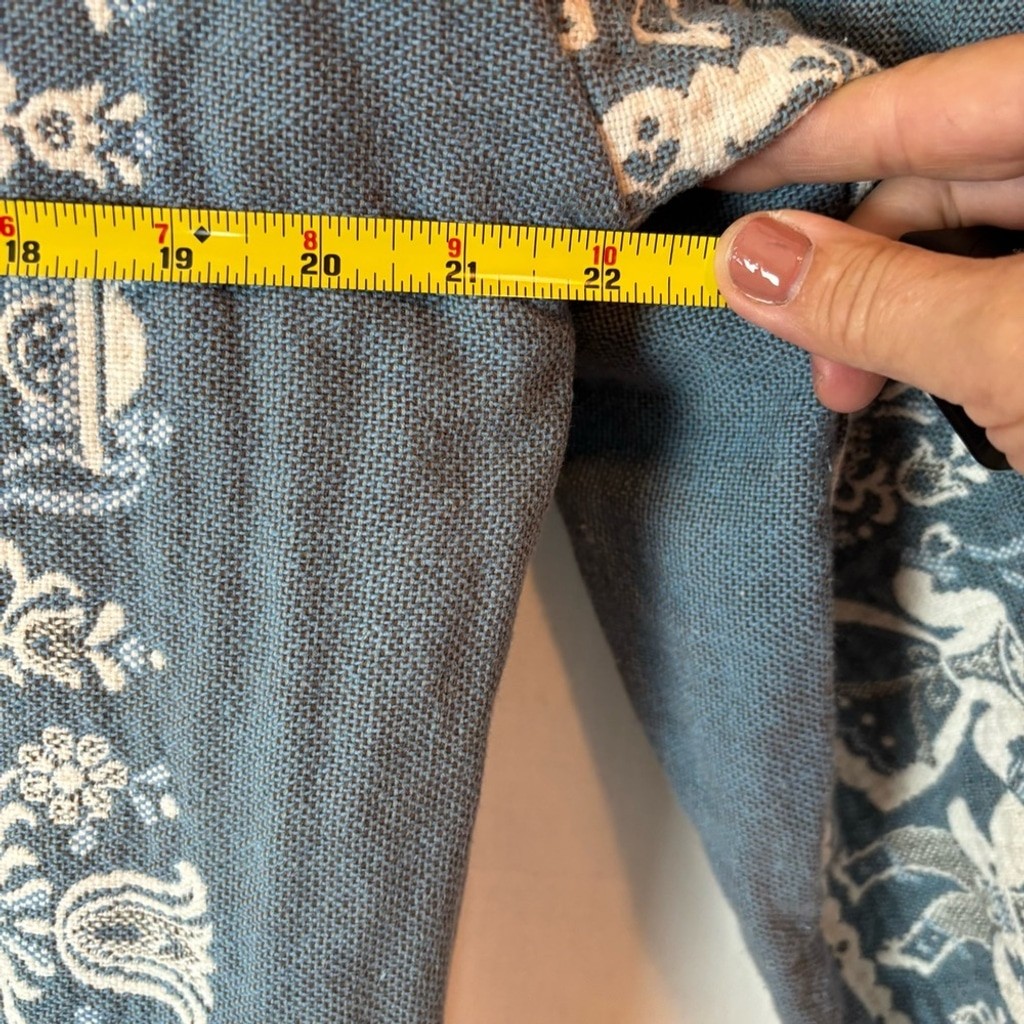 Vintage Reversible Long Cotton Jacket Created With Woven Folk Imagery