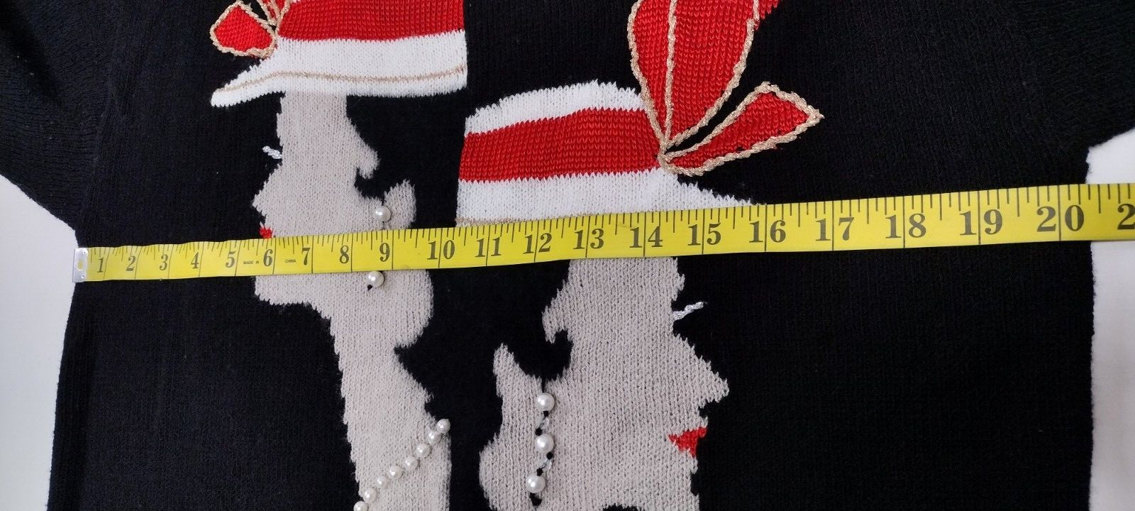 Luxe Sweater Maurada 1980s Fashion Flapper Couture Girls RETRO 1930s M/L Boxy