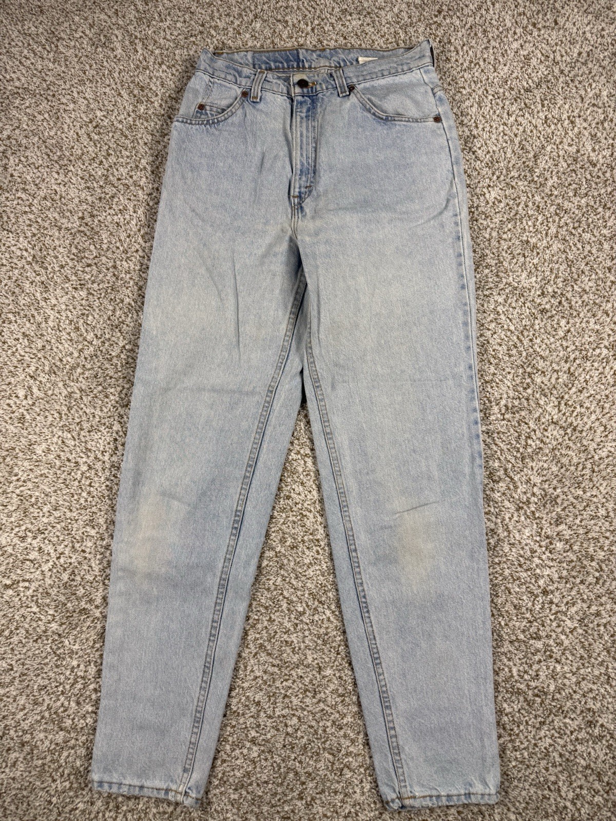 VINTAGE Levi’s 15921 Orange Tab Light Wash Tapered Fit High Rise Jeans Women’s M