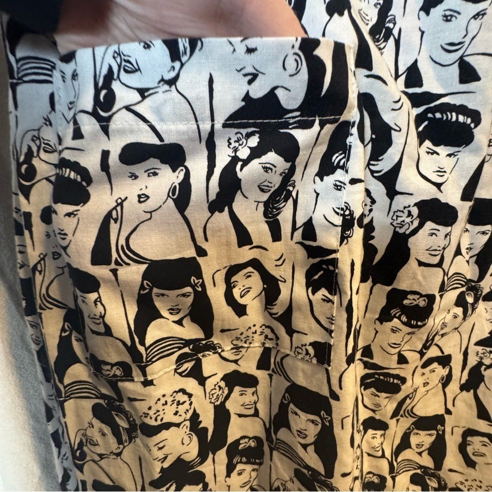 Bernie Dexter Photo Booth Fellini Dress XL Pop ART vintage Retro NWT