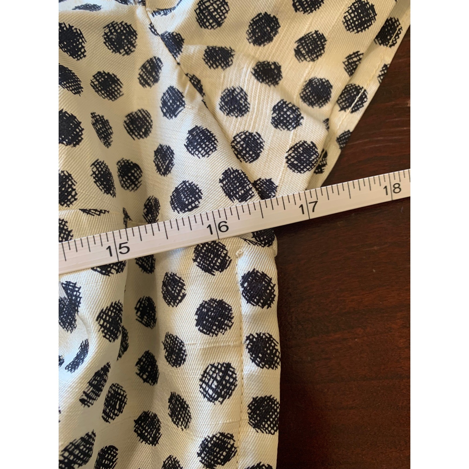 Anna Miller Vintage 50s Polka Dot Cold Shoulder Dress White Black Fringe Trim