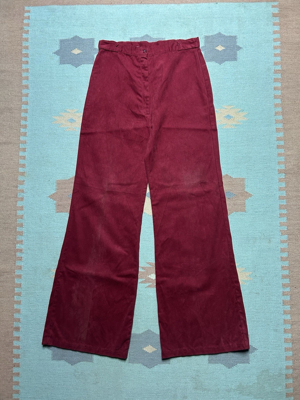 Vintage 70s bell bottom flare pants Kmart cotton high waisted women’s 18 30×32