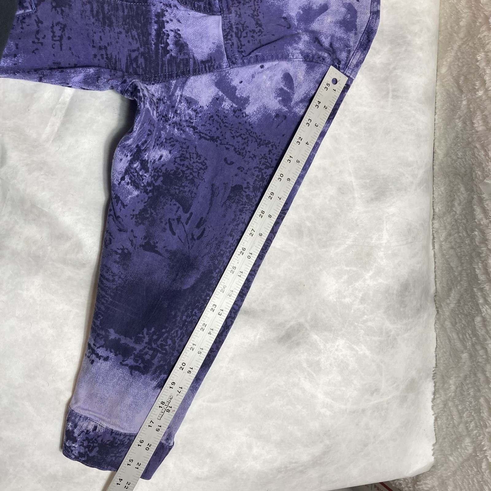VTG Purple Crest Denim Jacket Jeans Set 90s Stretch Sz 2X -20 Acid Wash Urban
