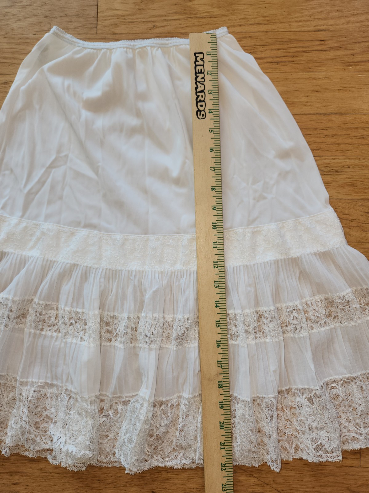 VTG Aristocraft Half Slip Underskirt*Sz S*Ivory Crinoline High End Petticoat USA