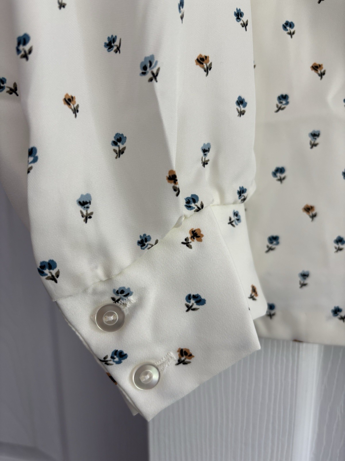 NWT Vintage Womens Blouse Shirt XL Floral – Lean On Klopman Ultressa Dacron Poly