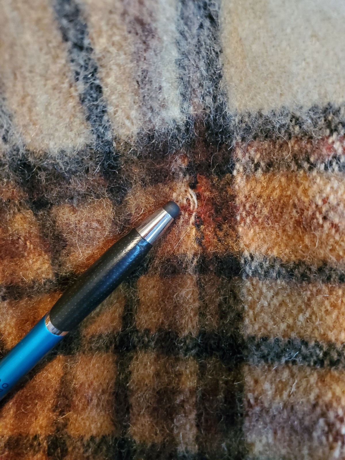 Vintage Wool Mohair Brown Plaid Canadian Camper Coat Bell Shirt Womens Medium