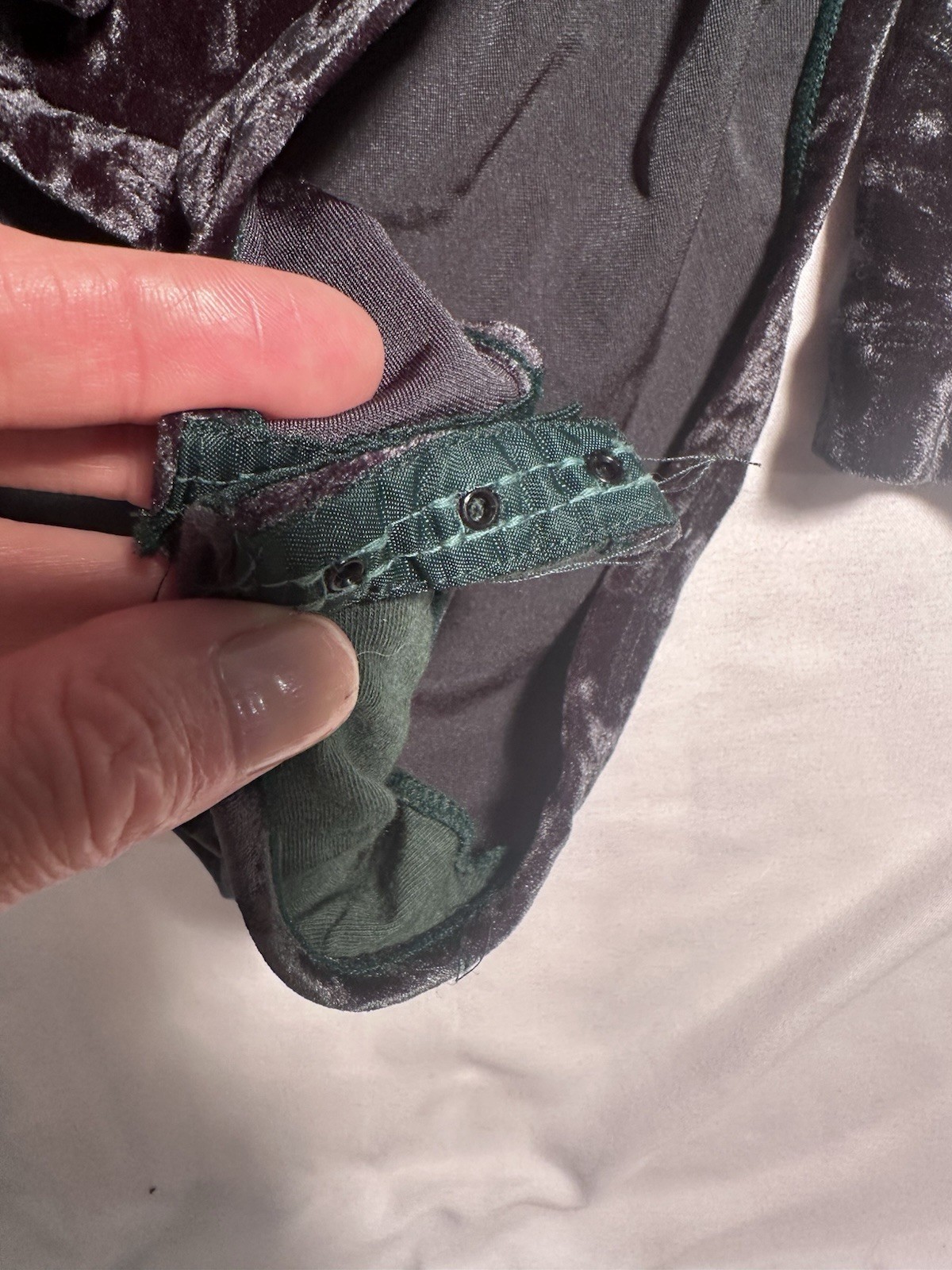 Vintage Victoria’s Secret Emerald Green Crushed Velvet Bodysuit Y2K