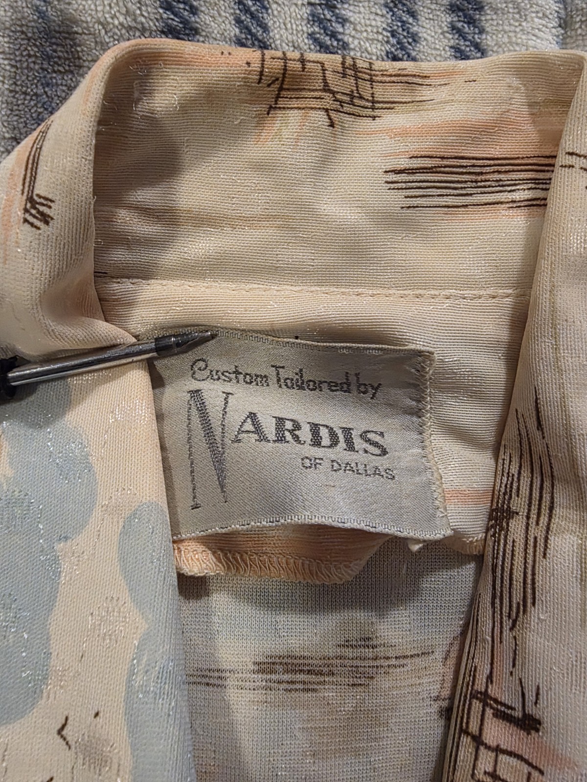 Vintage 60s Nardis Of Dallas Silk Blend Button Up Top Beach Boat Women’s Small