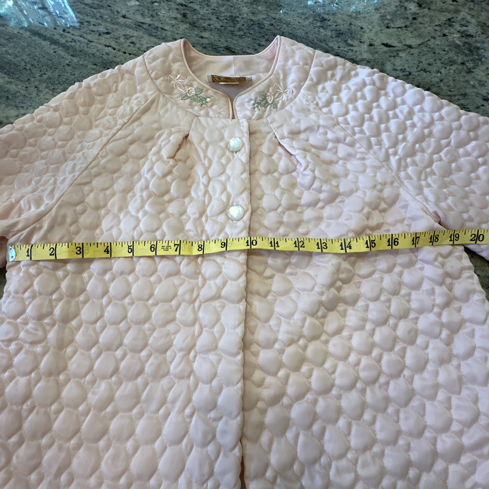 VTG 1950s Barbizon Ladies Nylon Quilted Bed Jacket Soft Pink Sz Small