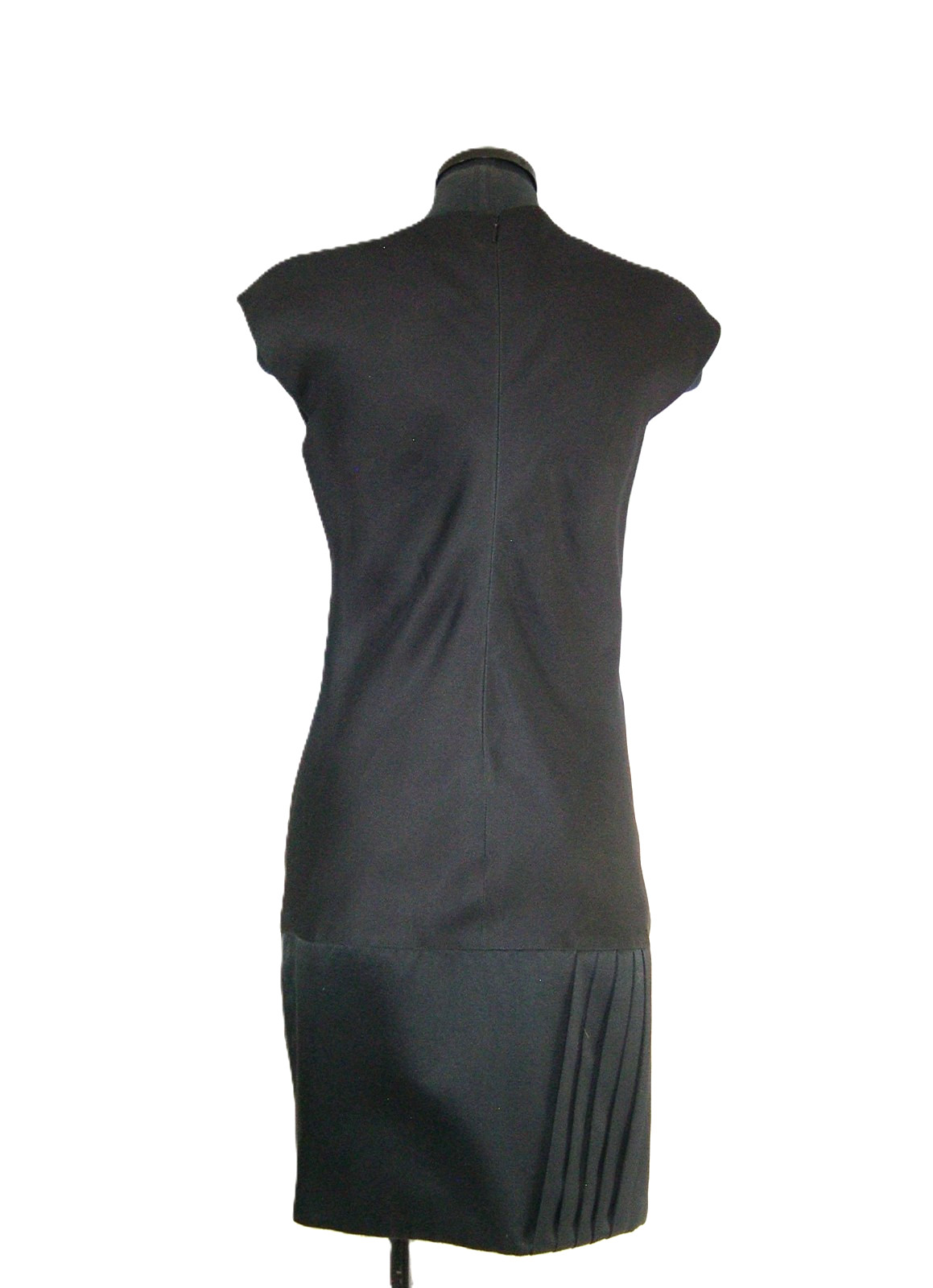 Vintage Requiem dress,French couture black silk/wool by Raffaelo Borriello, 42